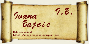 Ivana Bajčić vizit kartica